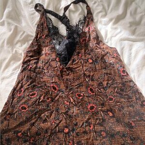 gimmicks by BKE Black Lace-Trim Slip Dress